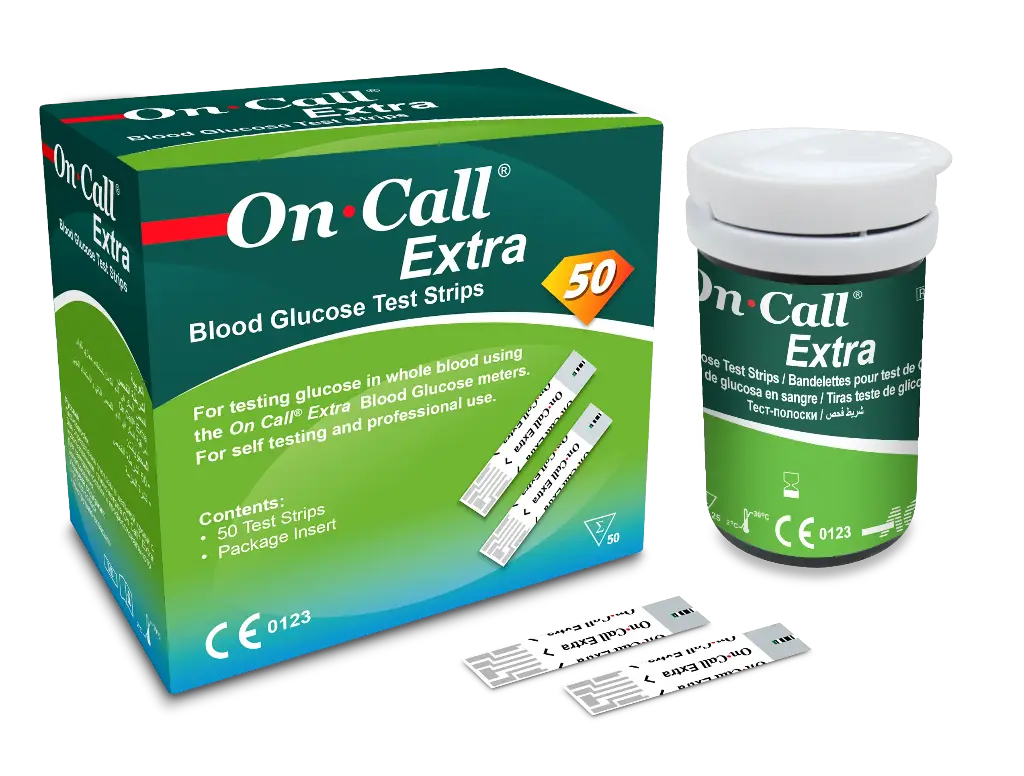 Que thử đường huyết (Oncall Extra Blood Glucose Test Strip) (Hộp 25 test)
