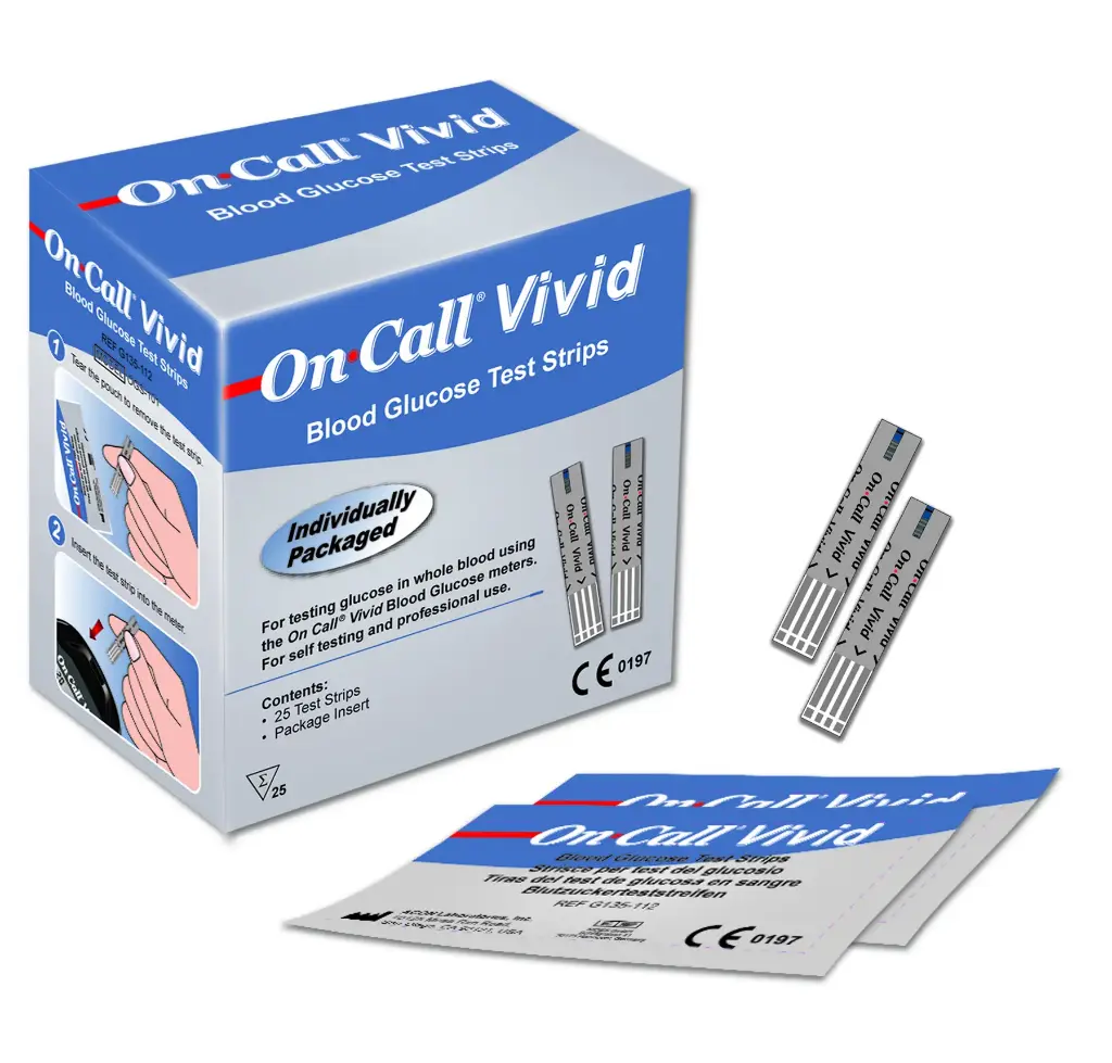 Que thử đường huyết [On Call® Vivid Blood Glucose Test Strips]