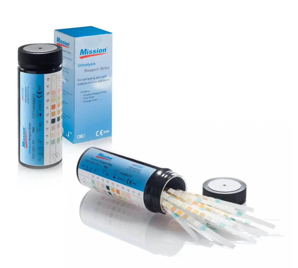 Que thử phân tích nước tiểu 10 thông số [Mission® Urinalysis Reagent Strips (10 parameters)]