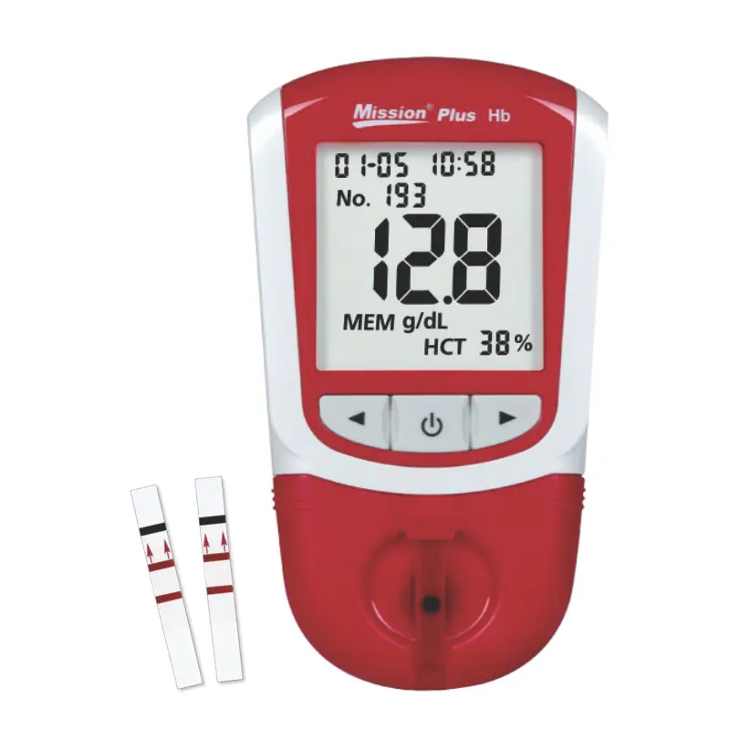 Máy đo huyết sắc tố (Hb) và thể tích khối hồng cầu (Hct) [Mission® Plus Hb Hemoglobin Testing System]