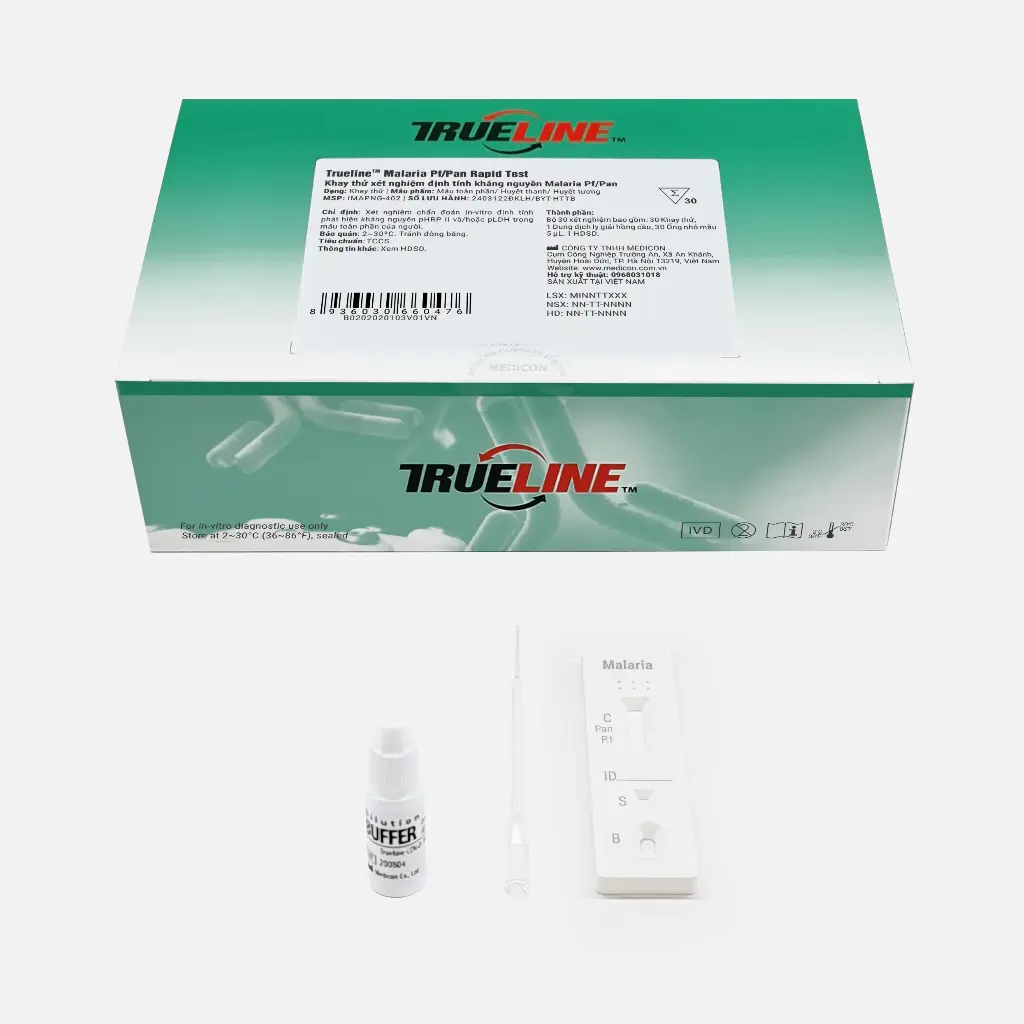 Trueline™ Malaria Pf/Pan Ag Rapid Test (Hộp 30 Test)