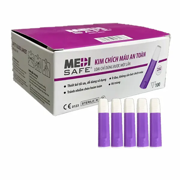 Kim chích máu an toàn, loại Blood Lancet(100 chiếc/hộp)