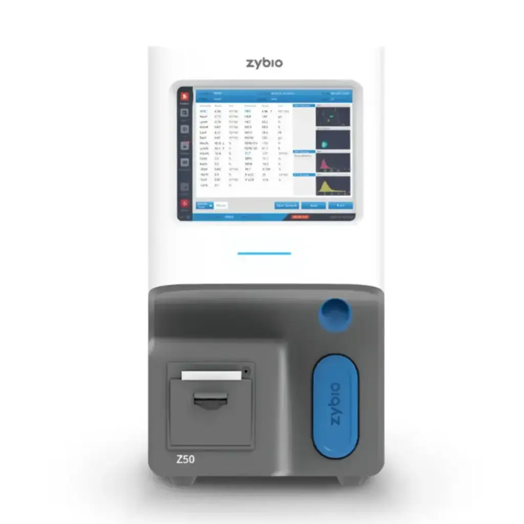 Bộ Máy phân tích huyết học Hematology Analyzer (Model: Z50) gồm: 1 máy huyết học; 1 can Diluent; 1 lọ lyse 100ml; 1 lọ lyse 500ml; 1 hộp Cleanser