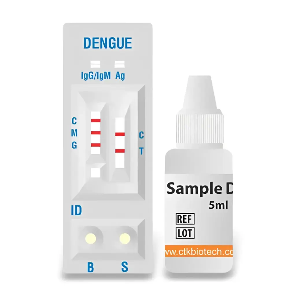 Khay thử xét nghiệm định tính kháng nguyên Dengue và kháng thể IgM, IgG kháng Dengue [OnSite® Duo Dengue Ag-IgG/IgM Rapid Test]