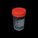 [PFA0010502] Lọ mẫu nước tiểu nhựa PP 60ml, nắp đỏ, có nhãn [Medisure™ Urine sample container PP 60ml, red cap, label]