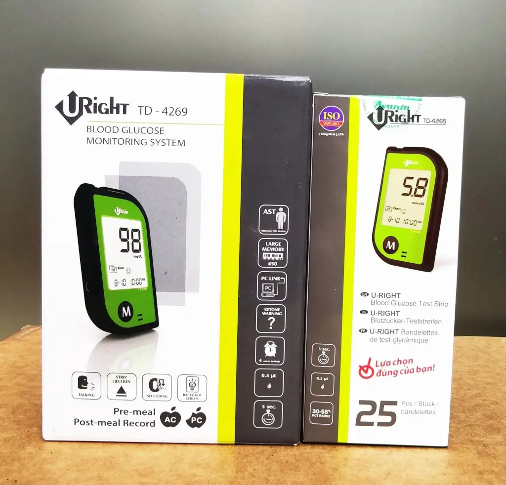 Máy đo đường huyết [U-Right™ TD-4269 Blood Glucose Monitoring System]