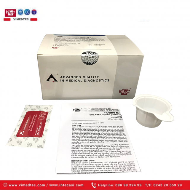 Que thử xét nghiệm định tính Morphine (ONE STEP Opiates(OPI/Morphine)Test(Colloidal Gold)