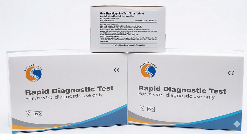 Que thử xét nghiệm định tính Morphine [Orient Gene - One Step Morphine Test Strip (Urine)]