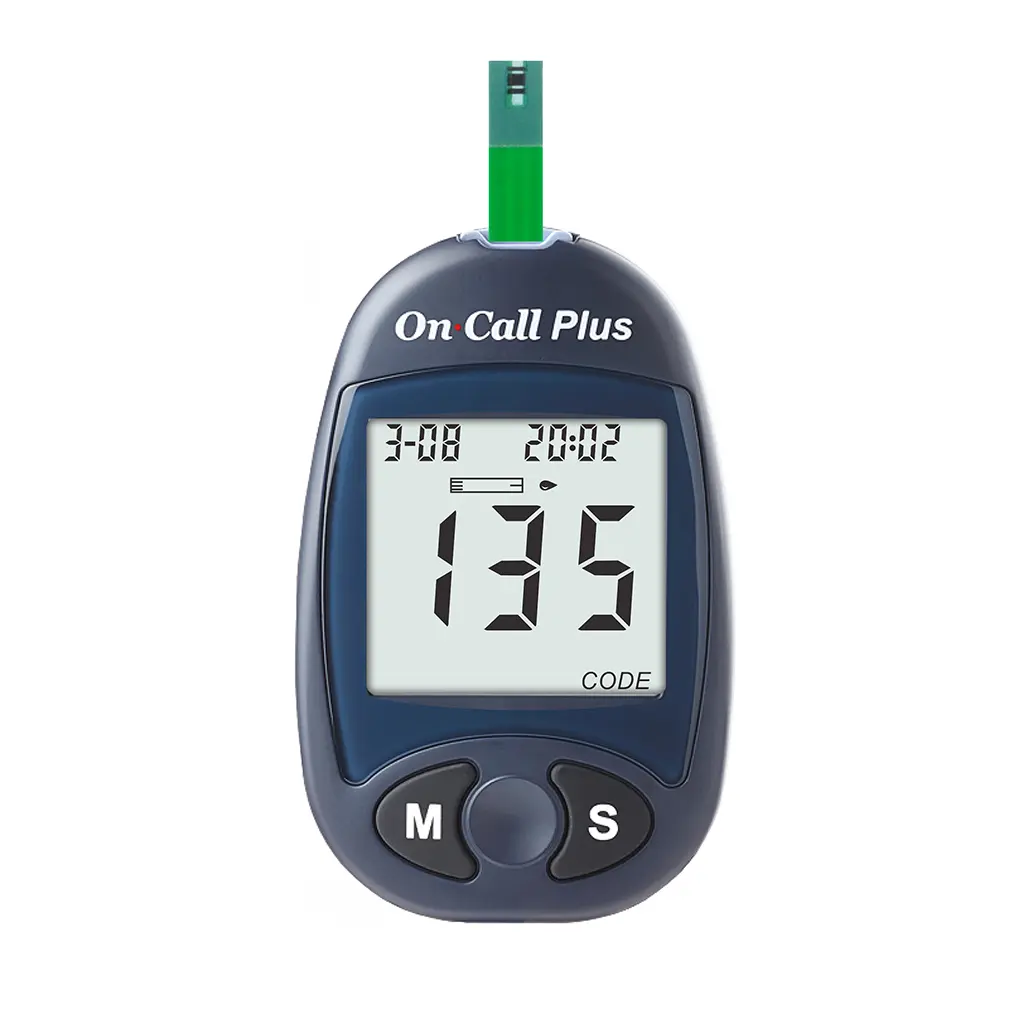 G020204: 01 máy đo đường huyết On Call® Plus, 01 x hộp 25 que thử On Call® Plus (đóng lọ)