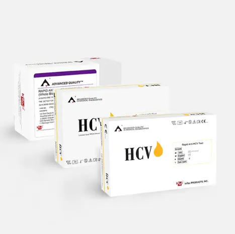 Định tính phát hiện kháng thể kháng vi rút HCV trong huyết thanh, huyết tương và máu toàn phần của người (Rapid Anti-HCV Test, WB/S/P - 50 test/hộp- dạng que)