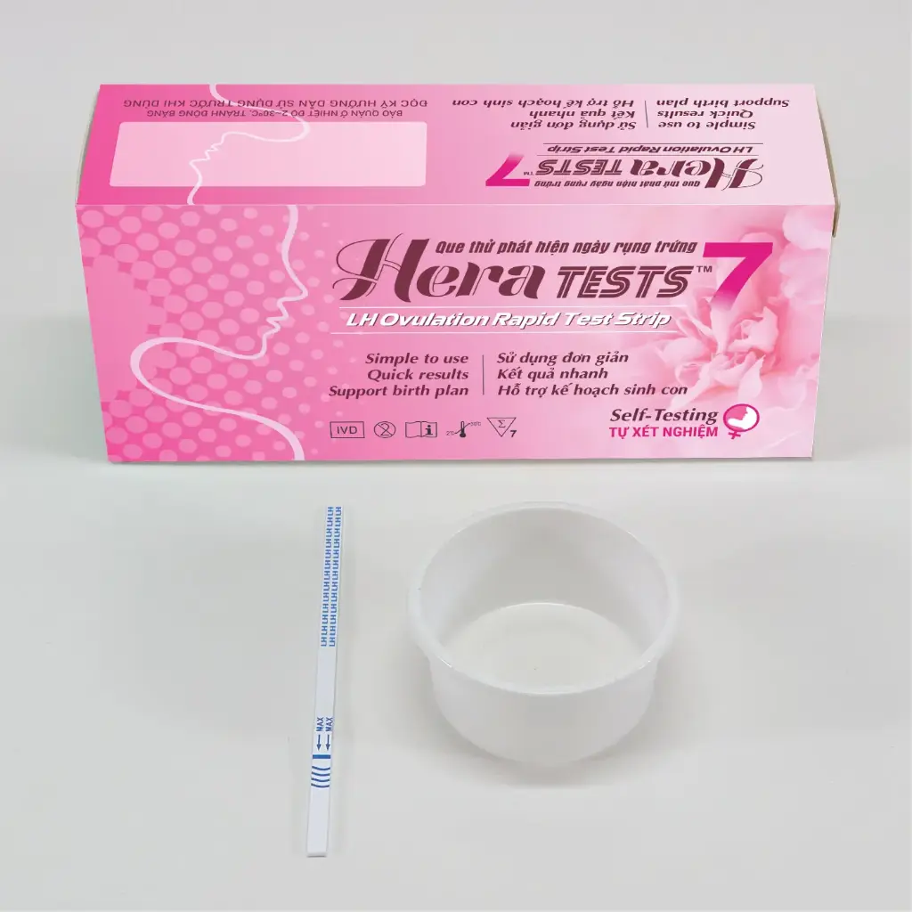 Que thử phát hiện ngày rụng trứng [HeraTests™ LH Ovulation Rapid Test Strip]