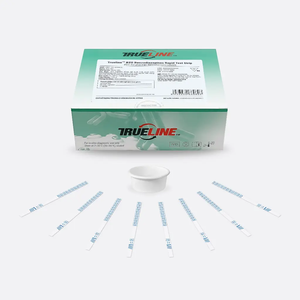 Que thử xét nghiệm định tính Benzodiazepines [Trueline™ BZO Benzodiazepines Rapid Test Strip]