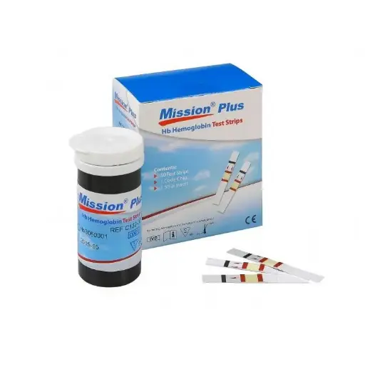 [C132-3031] Que thử xét nghiệm huyết sắc tố (Mission Plus Hemoglobin Test Strips) (Hộp 50 test) (50 xét nghiệm/hộp)
