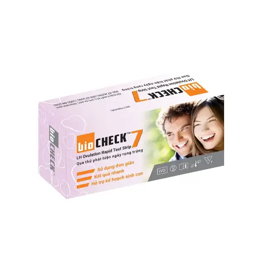 [FLH101-00702] Biocheck™ LH Ovulation Rapid Test Strip (Hộp 7 Test)