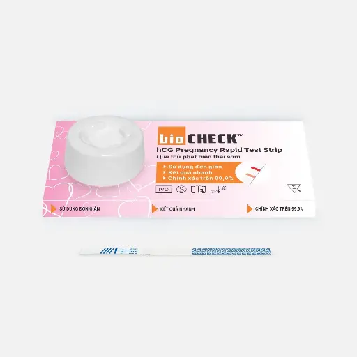 [FHC101-00102] Biocheck™ hCG Pregnancy Rapid Test Strip (Hộp 1 Test)