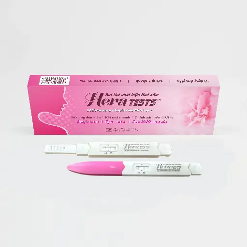 [MI00136501D0] Bút thử phát hiện thai sớm [HeraTests™ hCG Pregnancy Rapid Test Midstream] (Hộp 50 x Hộp 1)