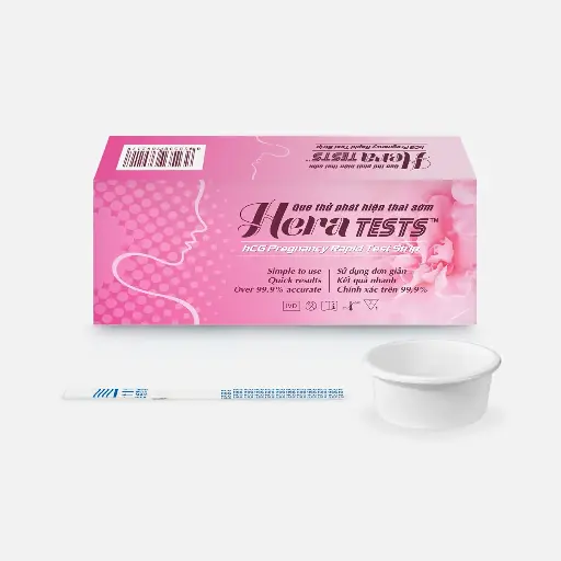 Que thử phát hiện thai sớm [HeraTests™ hCG Pregnancy Rapid Test Strip]