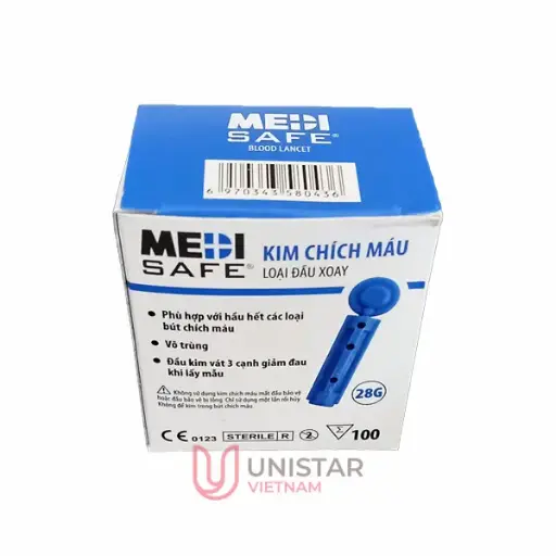 [HSTL28] Kim chích máu loại đầu xoay [Twist blood lancet](100 chiếc/hộp) (100 xét nghiệm/hộp)