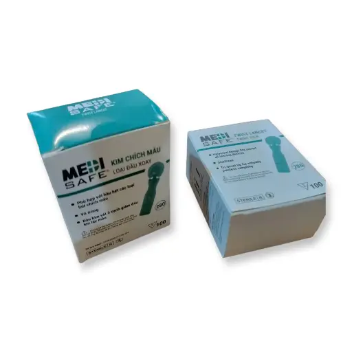 [CY-133B] Kim chích máu loại đầu xoay [Medisafe® Twist Lancet] (Hộp 100)