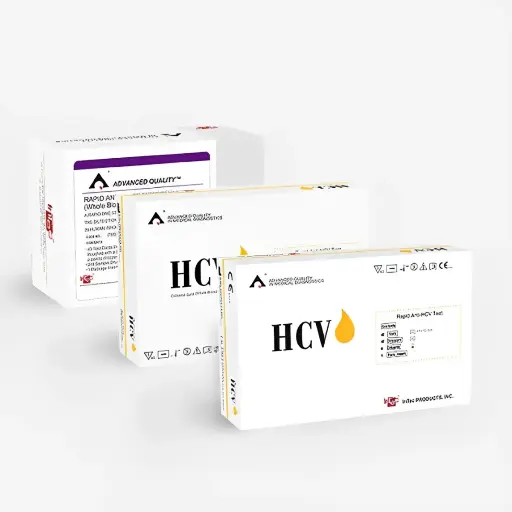 [ITP01102-TC40] Định tính phát hiện kháng thể kháng vi rút HCV trong huyết thanh, huyết tương và máu toàn phần của người (Rapid Anti-HCV Test, WB/S/P - 40 test/hộp - dạng khay)