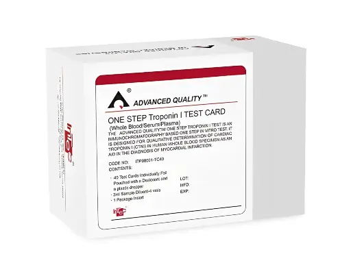 [ITP08001-TC40] Khay thử xét nghiệm định tính Troponin I tim [Advanced Quality™ Diagnostic Kit for Troponin I (Colloidal Gold)] (Hộp 40)