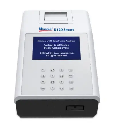 [G020001] G020301: 01 Máy phân tích nước tiểu Mission® U120 Smart, 01 x hộp 100 que thử Mission® 10 thông số (đóng lọ) (Gói 1)